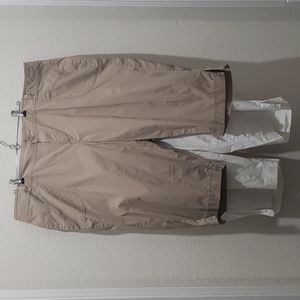 Lane Bryant 2 pairs of Capris White, Dark Khaki size 24